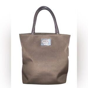 Vintage Y2K DKNY Mini Handheld Tote Bag Brown
